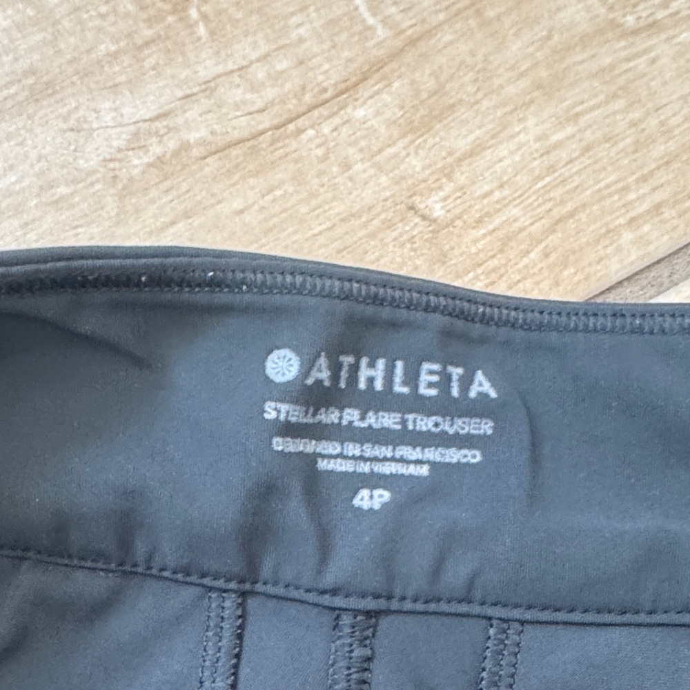 Athleta Women's Black Flared Pants / W8 - Picture 4 of 4